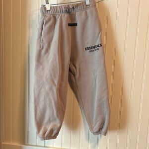 Essentials light brown Sweatpants with Logo. Worn twice